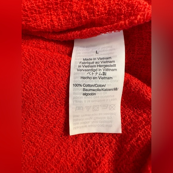 J. CREW Faux Wrap Top in Textured Crepe Vibrant Orange VNeckline Shirt Blouse - Picture 9 of 12